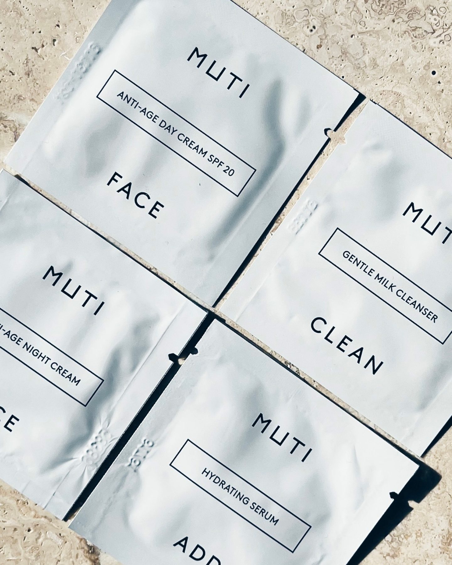 MUTI Trial Kit Face Samples